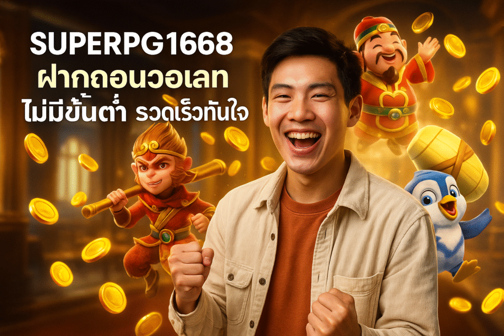 SUPERPG1668 ฝากถอนวอเลท ไม่มีขั้นต่ำ รวดเร็วทันใจ